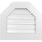 Ekena Millwork Octagonal Top Surface Mount PVC Gable Vent: Functional, w/ 3-1/2"W x 1"P Standard Frame, 22"W x 20"H GVPOT22X2001SF - alternate 1